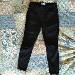 Black 9" High Rise Skinny Jeans